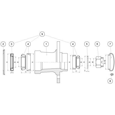 Butuc roata fata T21545