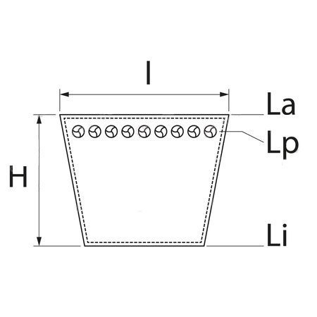 Curea trapezoidala 13X1000 La