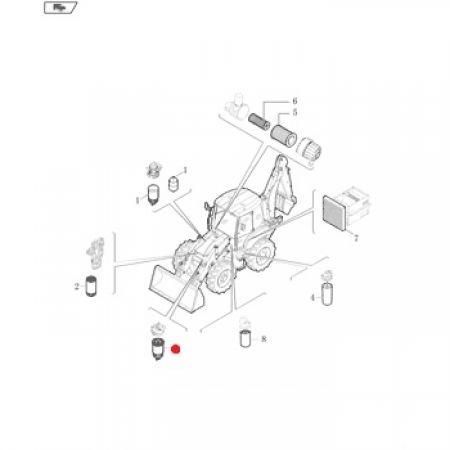 Filtru combustibil separator de apa 84171722