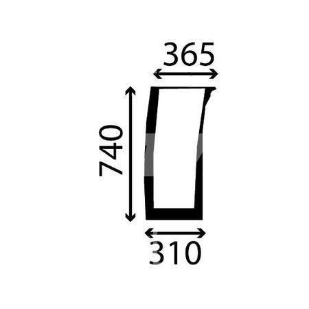 Geam inferior față dreapta 3556828M1