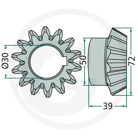 Pinion conic ST-44