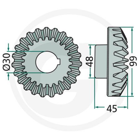 Pinion conic VGMT337