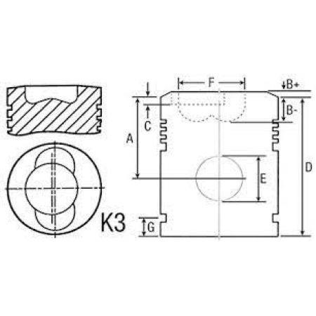 Piston motor STD Ø 100 mm 04150681