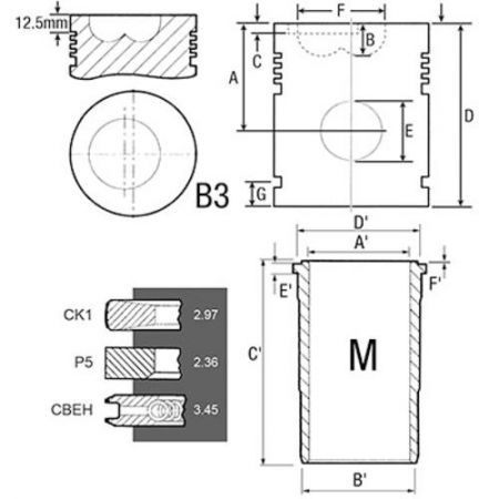 Set motor STD Ø 106.50 mm AR89966