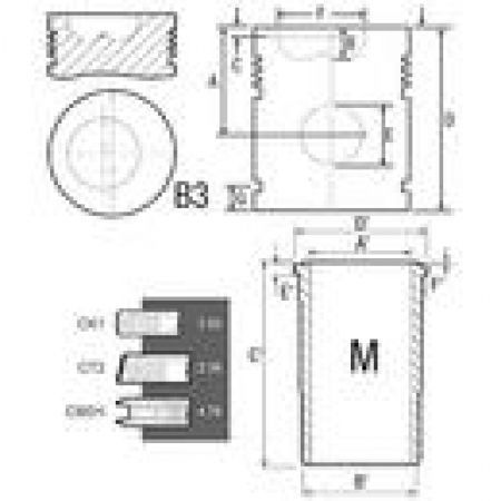 Set motor STD Ø 106.50 mm RE536083